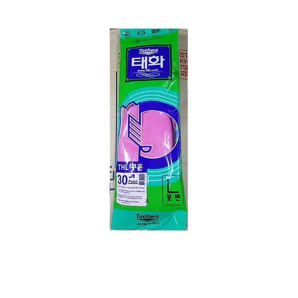 고무장갑 꽃밴L 분홍 태화 x100개 -식자재 주방 용품