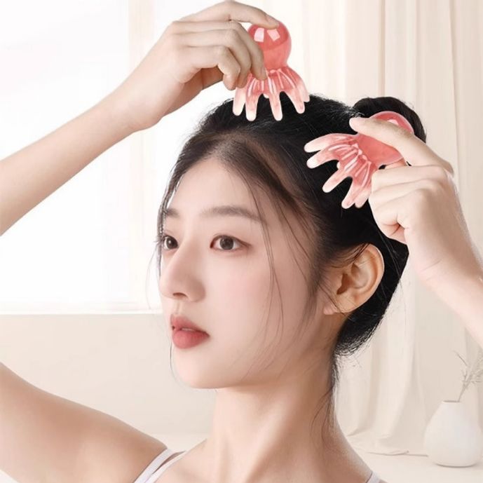 미니 문어 두피 괄사마사지 얼굴 림프 괄사