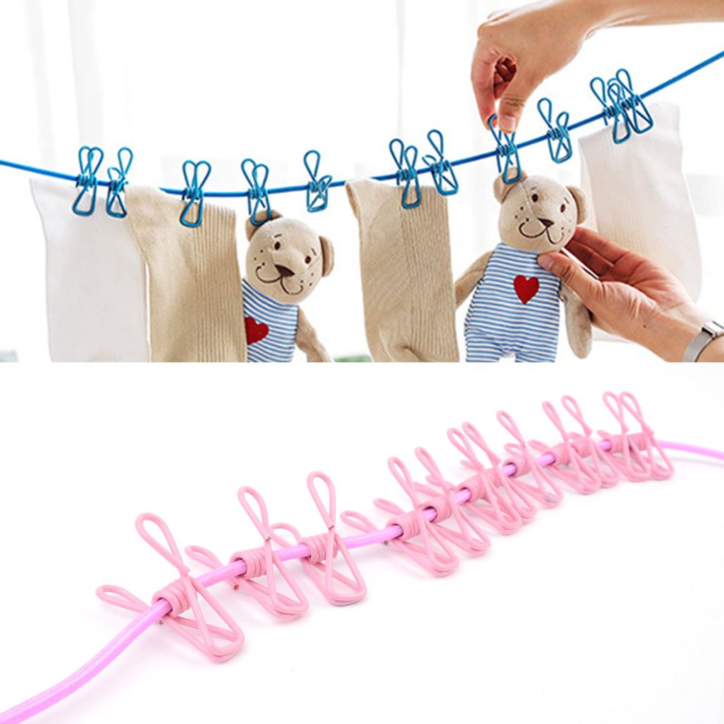 늘어나는 고무 빨래줄 집게 세트 빨래줄집게세트