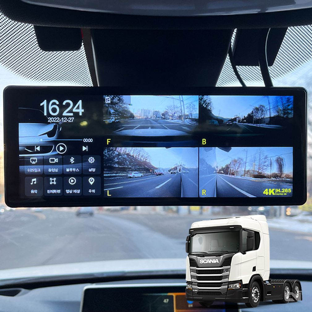 스카니아 R450트랙터 호환 터치LCD 호크W9 블랙박스