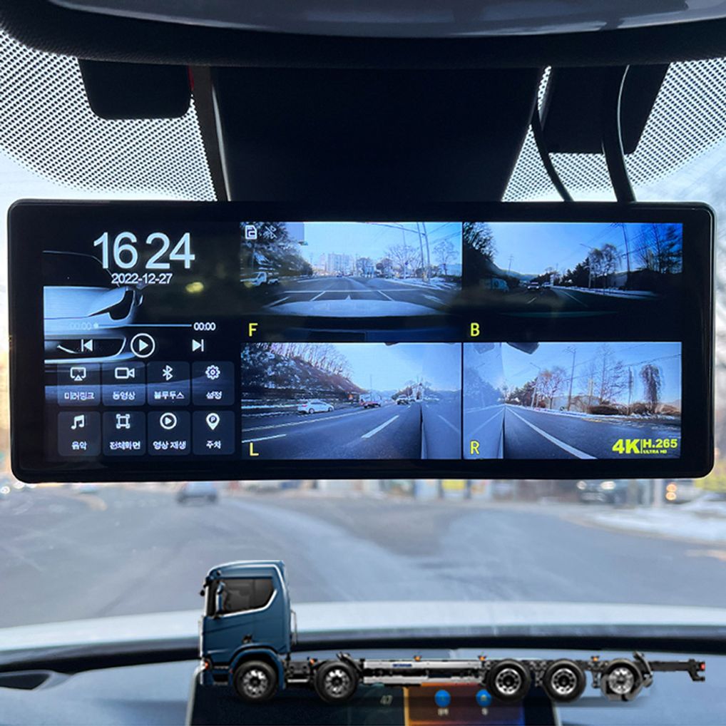 스카니아 R540카고 호환 터치LCD 호크W9 블랙박스