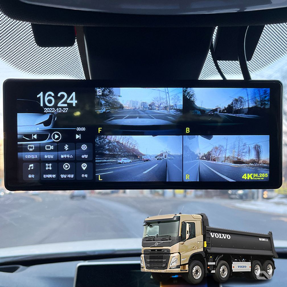 볼보 FM덤프 호환 터치LCD 호크W9 블랙박스