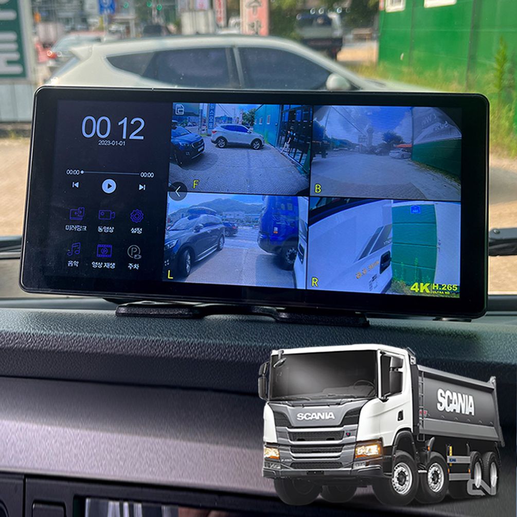 스카니아 P450덤프 LCD터치센서 호크WS10 블랙박스