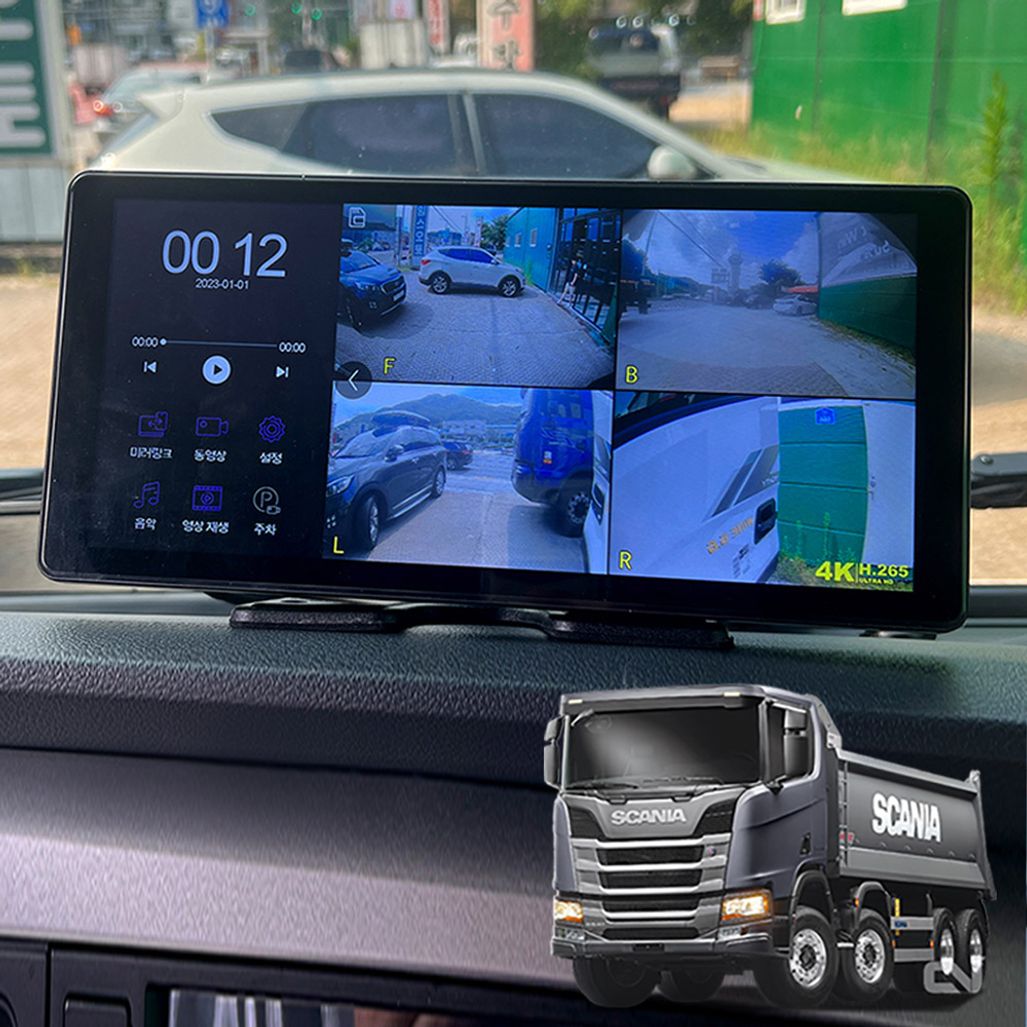 스카니아 R540덤프 LCD터치센서 호크WS10 블랙박스