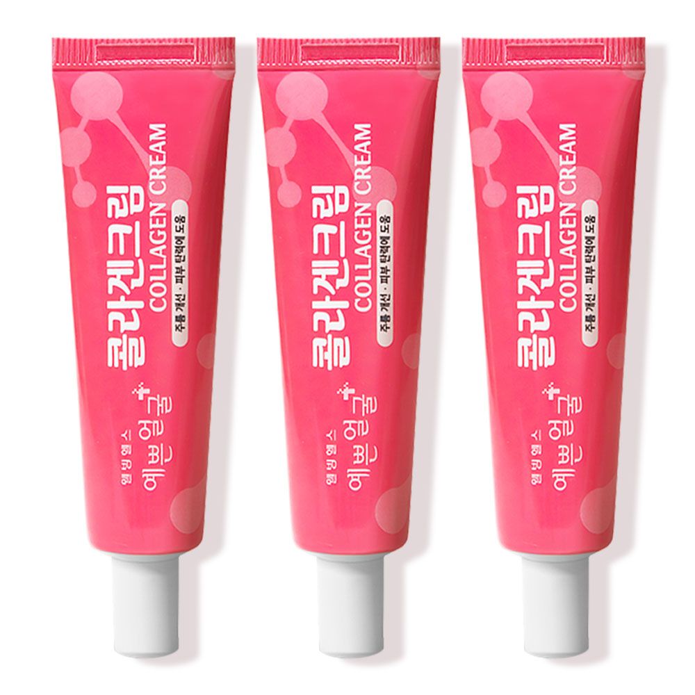 웰빙헬스 예쁜얼굴 콜라겐크림 3개