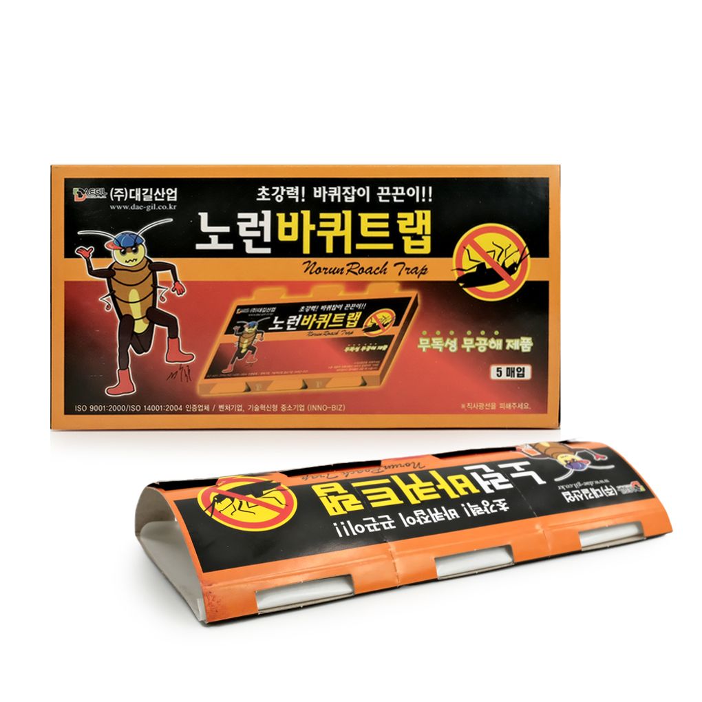 노런 바퀴트랩(5매입) 초강력 바퀴벌레 퇴치 끈끈이