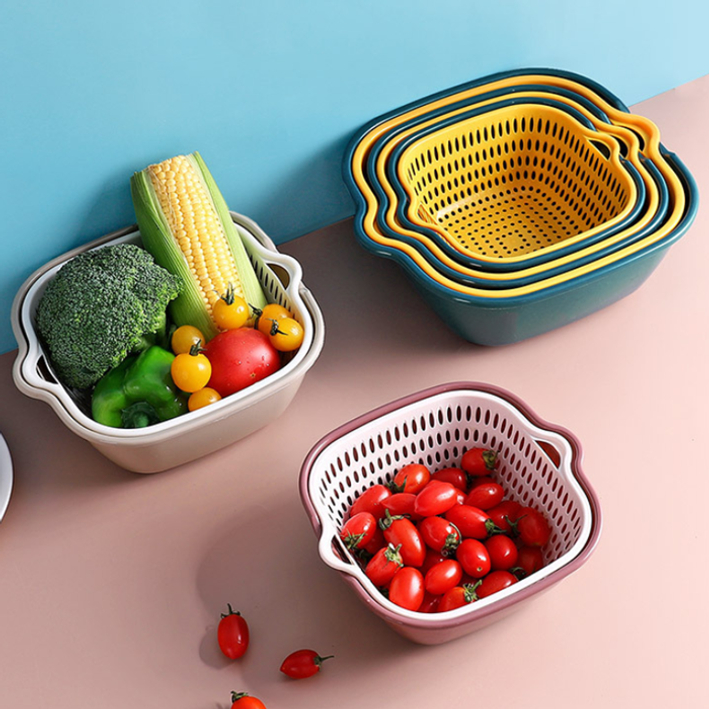 과일 채소 믹싱볼 타공채반 채반세트 바구니세트