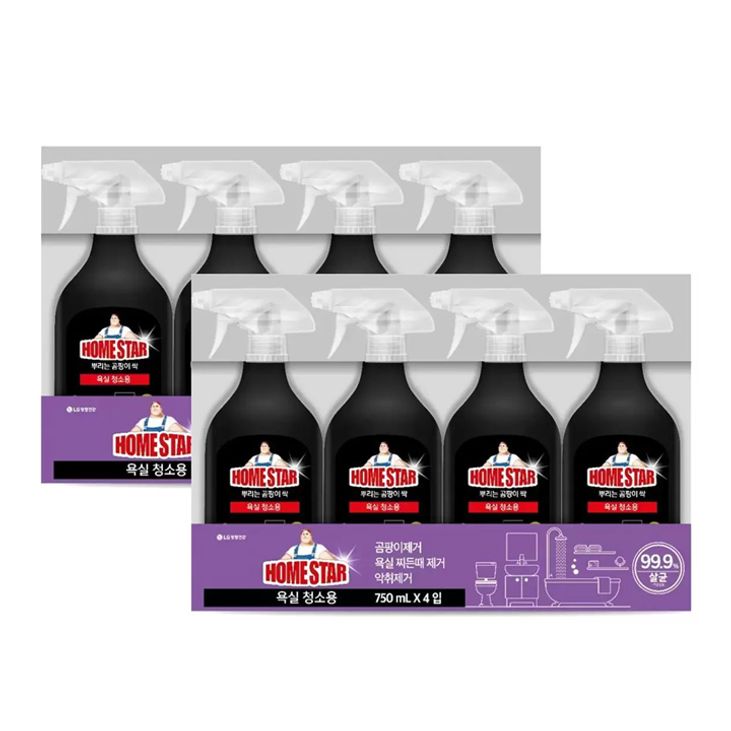 홈스타 욕실용 클리너 750ml x 4개 x 2팩