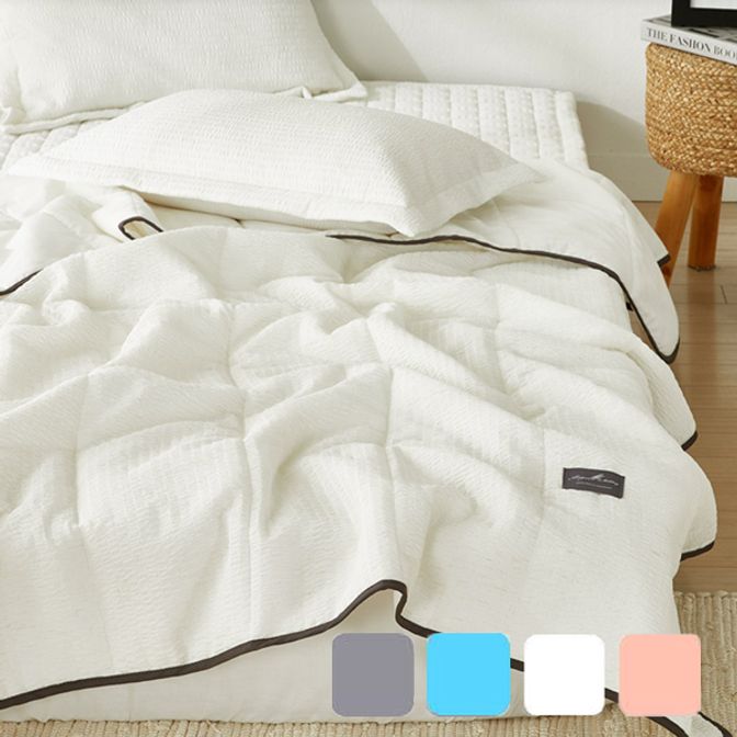 샤벳 햄프 모기방지 냉감 이불패드세트SS 블루 단품