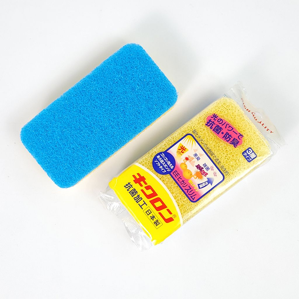 일본 키크론 항균 수세미 3중구조 주방 스펀지 슬림형