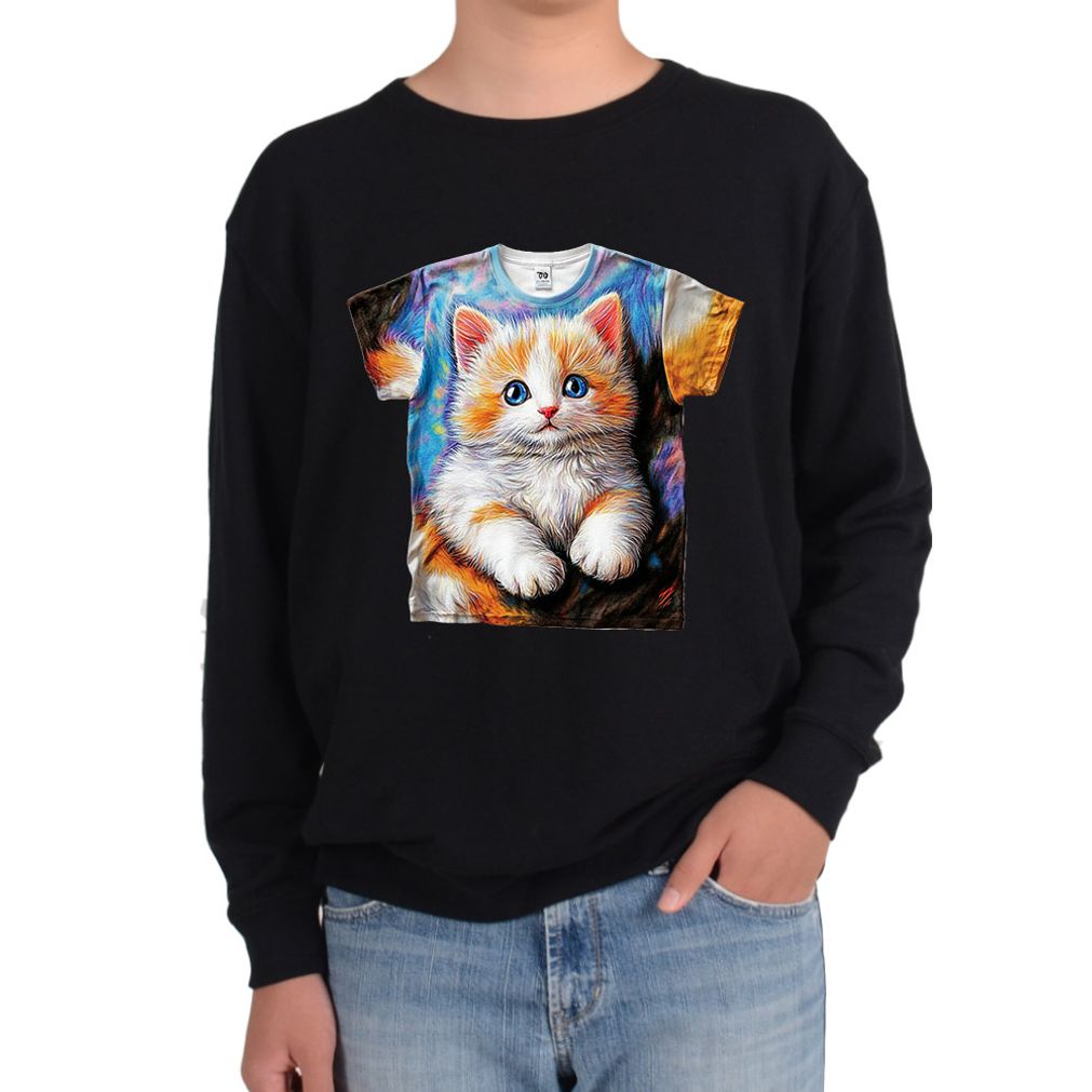 맨투맨 다양한 색상 사이즈 고양이 알록달록 아기냥이