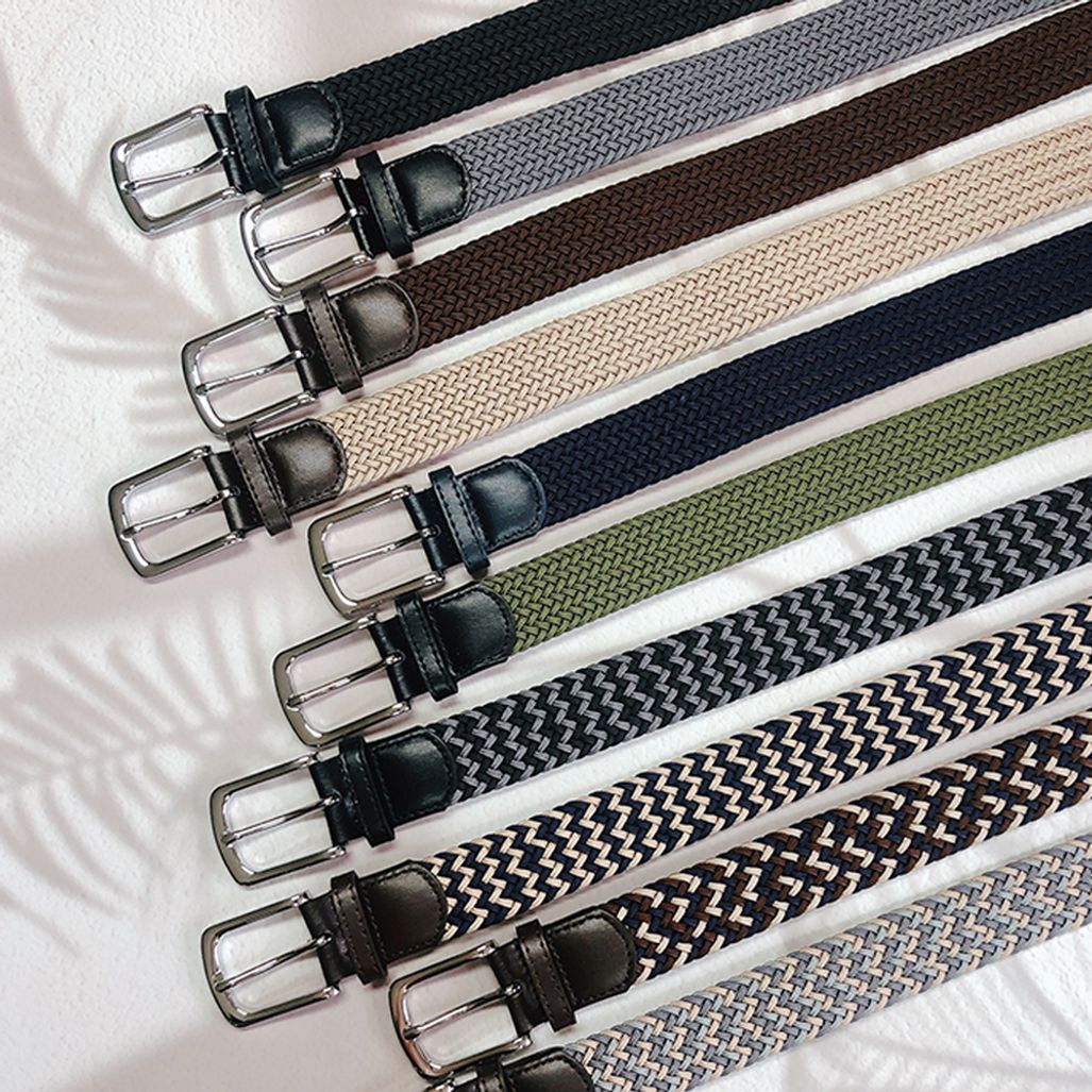 플럼도트 Q1 우븐벨트 꽈배기벨트 나일론 직조 남성벨트 버클포함 허리띠