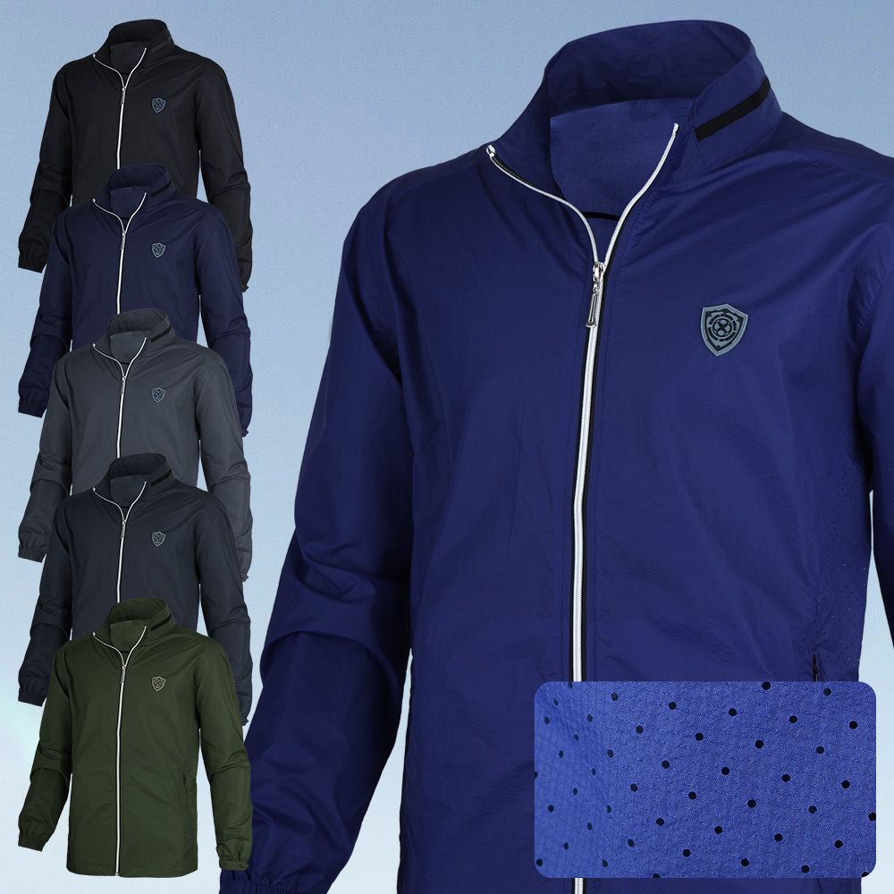 (1+1) 쾌적한 착용감 엠블렘 윈드 브레이커