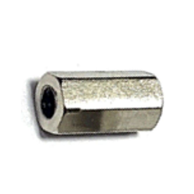 지지대너트 육각 황동니켈도금 일본산 M2.5x14mm 50개
