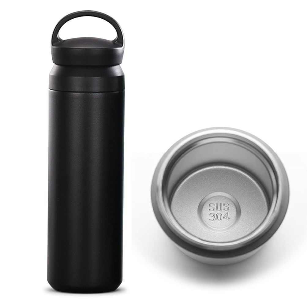 500ml 스텐 텀블러 블랙 물샘방지 보온 보냉 손잡이