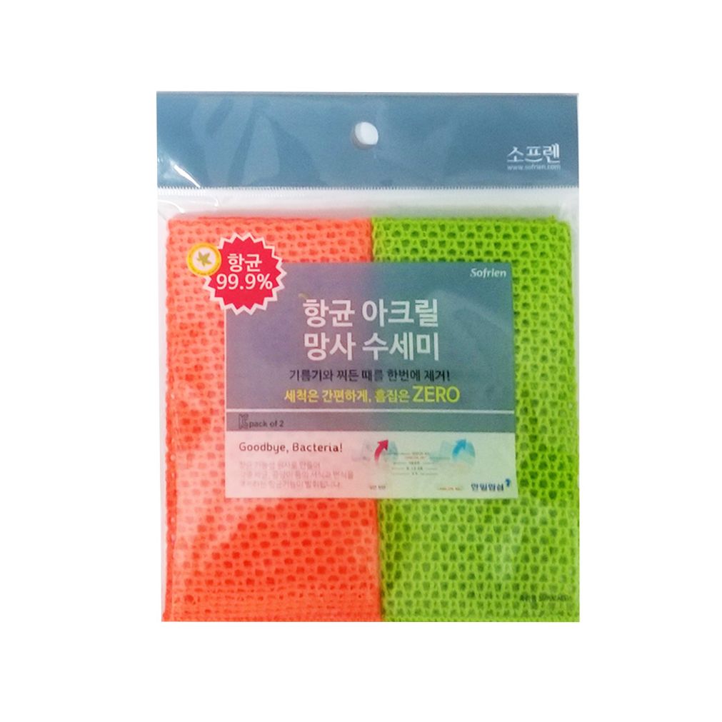 소프렌 아크릴 망사수세미 2P