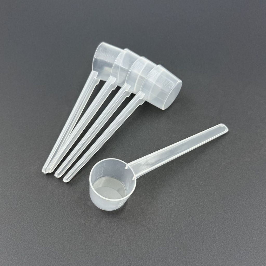 투명 플라스틱 스틱형 계량스푼 소분용 정량 측정 도구 5g 10ml