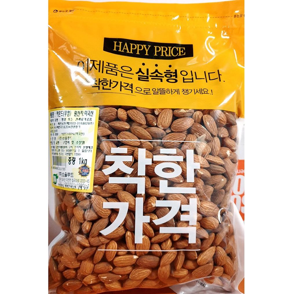 구운아몬드(맛깔 무염 1K)X12