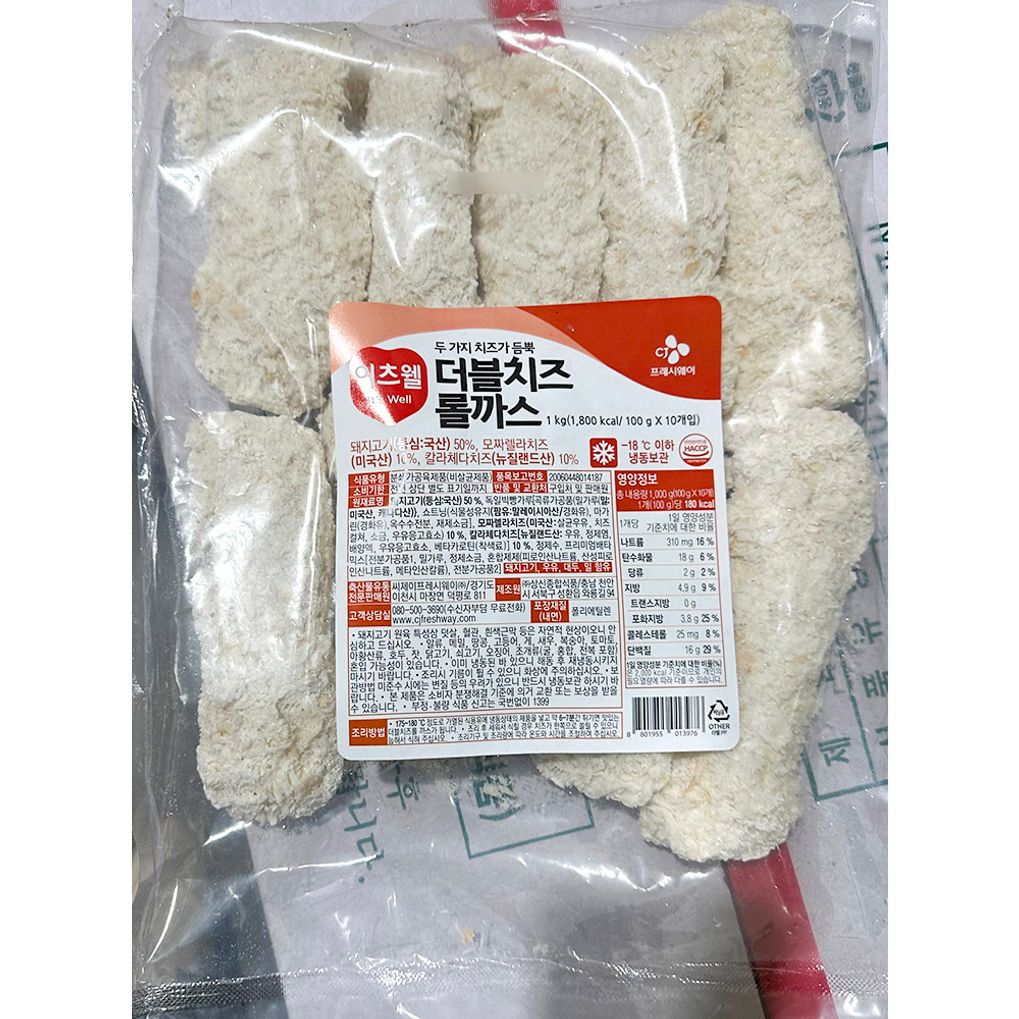 더블치즈롤까스(이츠웰 100g x10입) X10