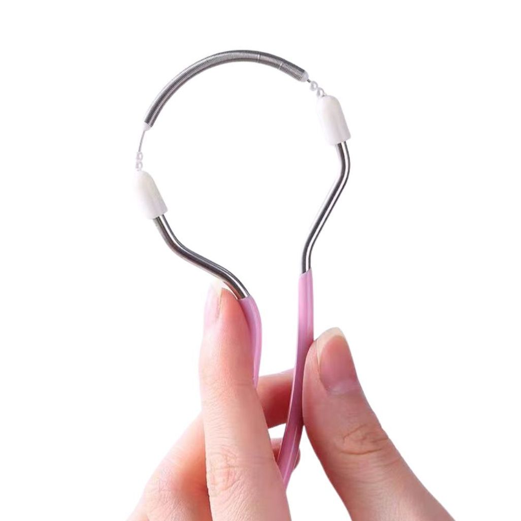 스테인리스 스프링 얼굴 제모기 솜털정리 U자형 휴대용 뷰티툴