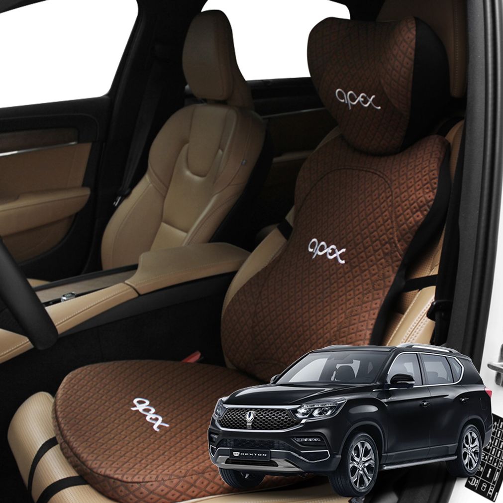 G4렉스턴 차량용 편안한 메모리폼 목 허리 쿠션 세트 고급형