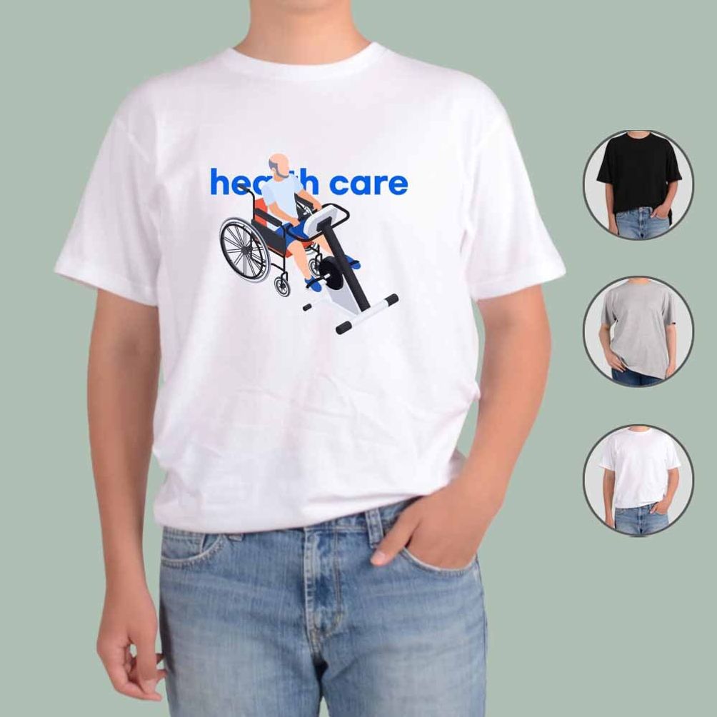 반팔티 원격진료 헬스케어 건강세상 17번 그림 다양한색상 전사이즈