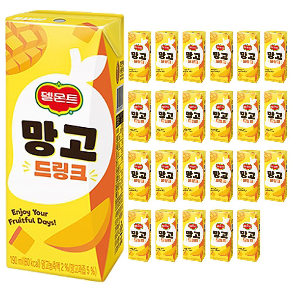 롯데 델몬트 망고 드링크 190ml x 24개