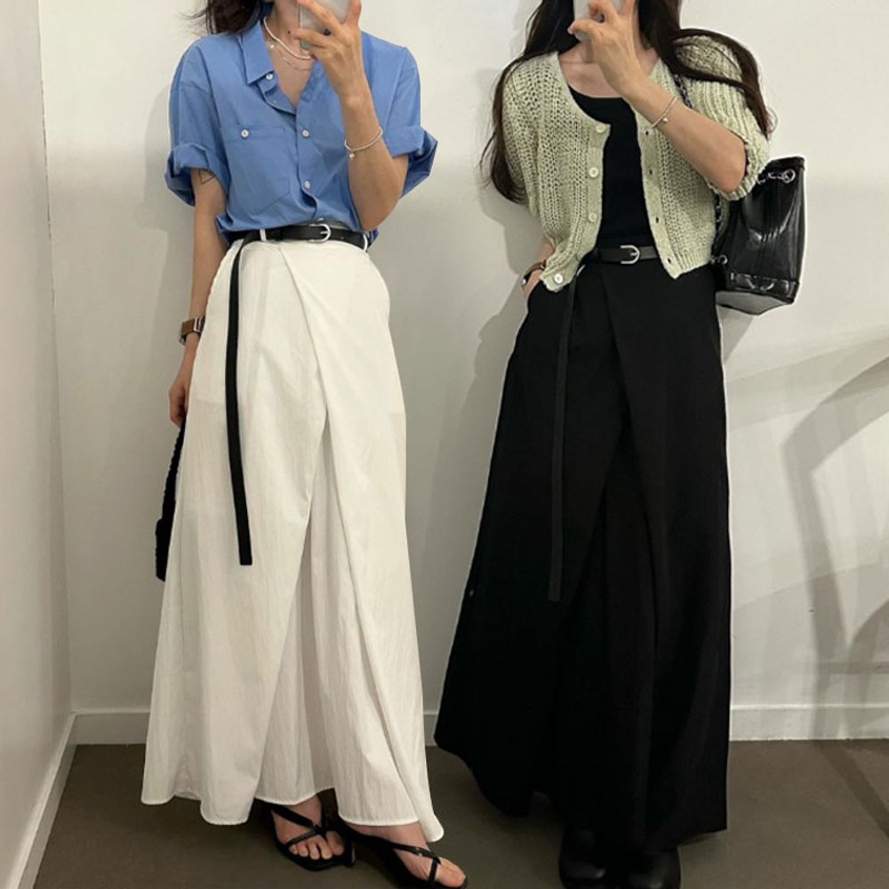 여성 데일리 플레어 맥시 롱 스커트