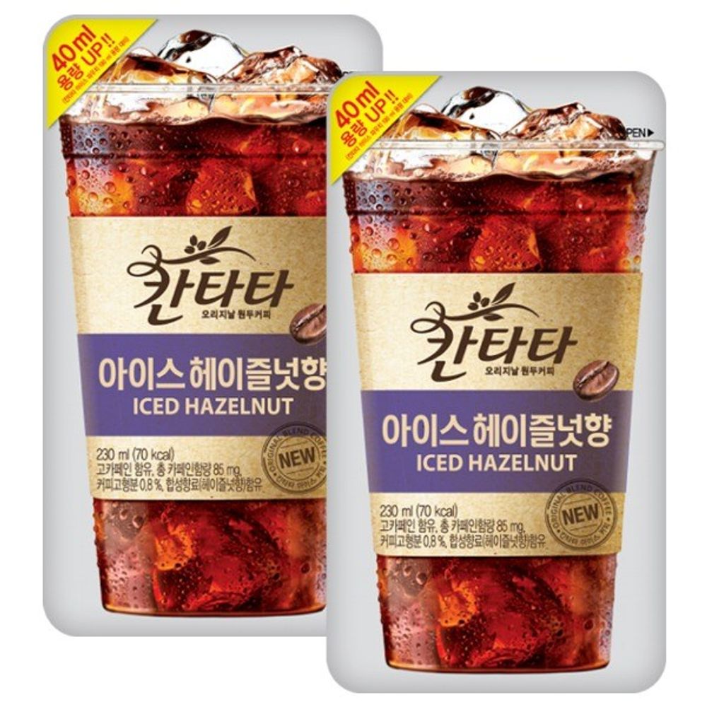 롯데 칸타타 아이스 헤이즐넛 230ml x 10팩