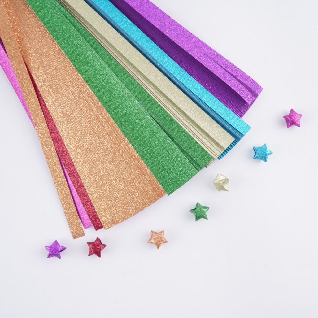 반짝이 별종이 종이접기 별접기 별만들기 색종이 학알 520매