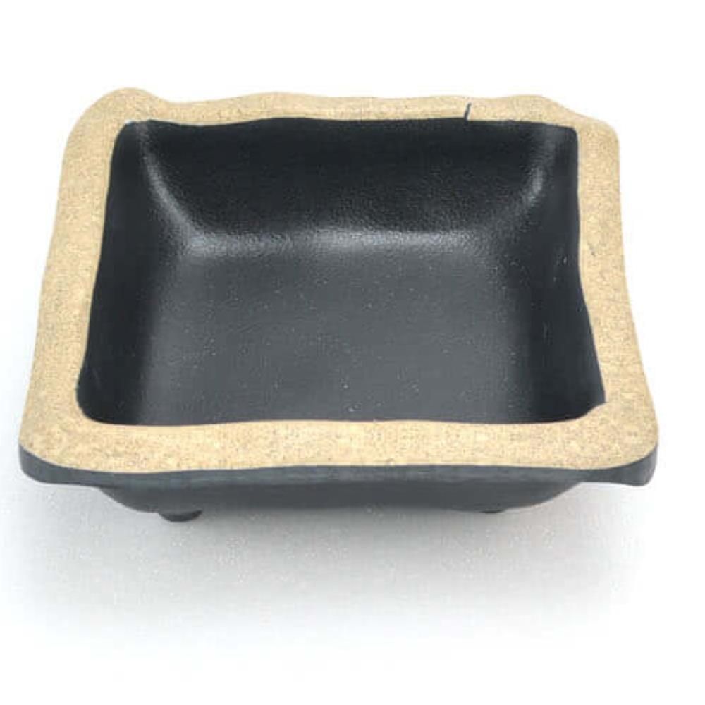 멜라민 소재 사각 초장 그릇 블랙 종지 DS-2024