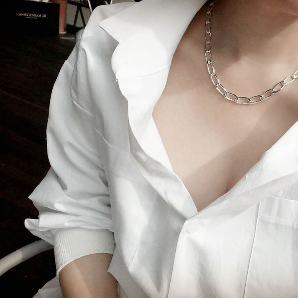 S5110 여성 이태리 체인 스타일리쉬 목걸이 데일리 심플 은목걸이 실버925