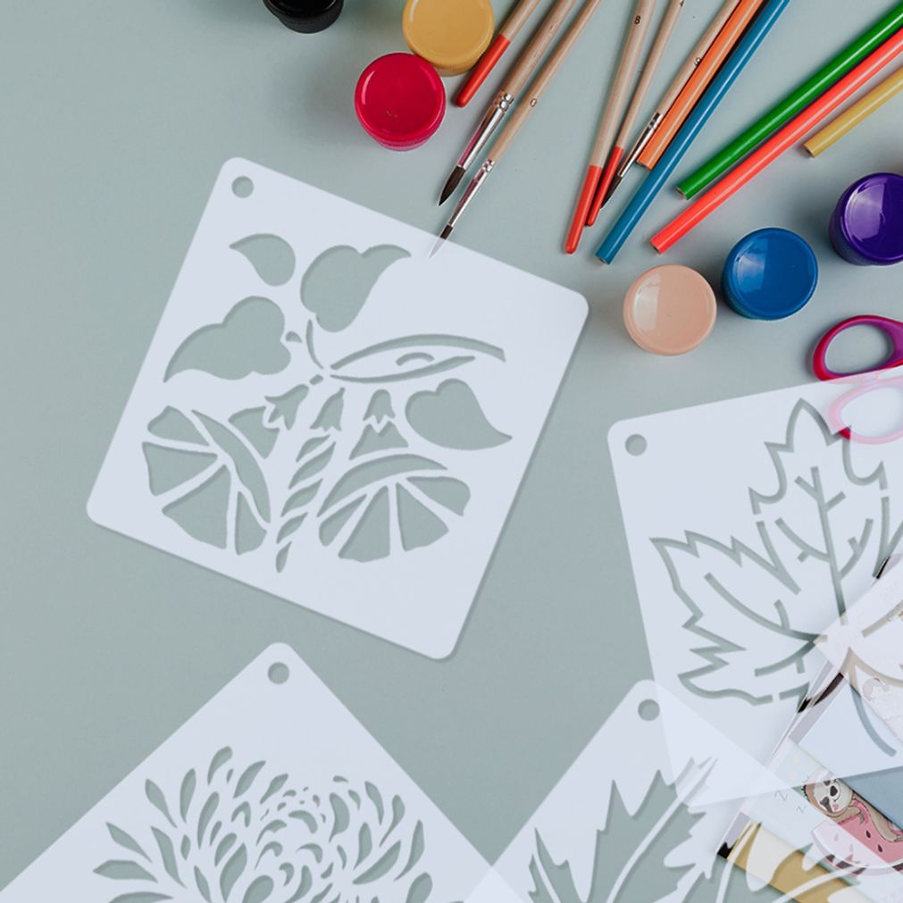 시니어 학생 체험수업 스텐실 세트 (36매) 컬러링 실버 취미 수업 미술 교구 패턴 취미