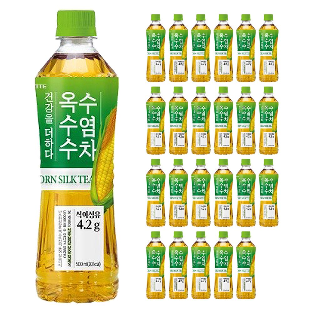 롯데 더하다 옥수수수염차 500ml x 24PET