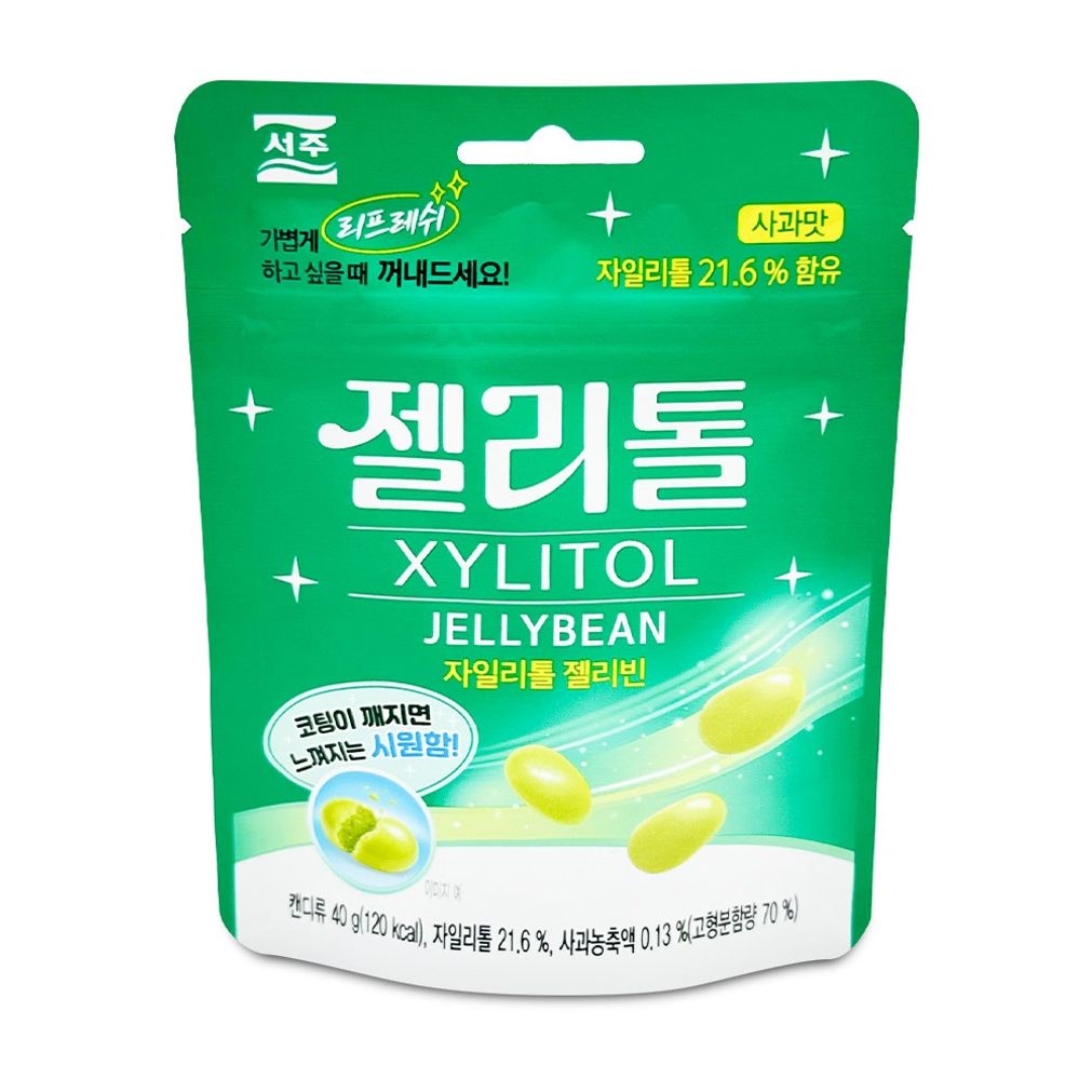 서주 자일리톨 젤리빈 젤리톨 사과맛 40g